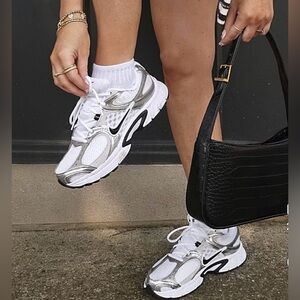 Nike White Silver Athletic Sneakers